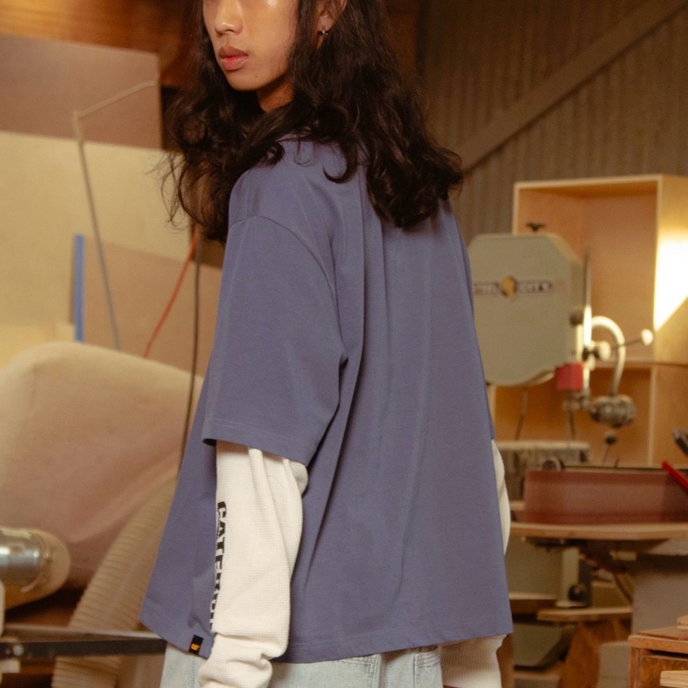 NWT CAT x RECLAIMED LA EXCLUSIVE‎ UO Layered Long Sleeve Tee in Graystone M - Picture 4 of 13